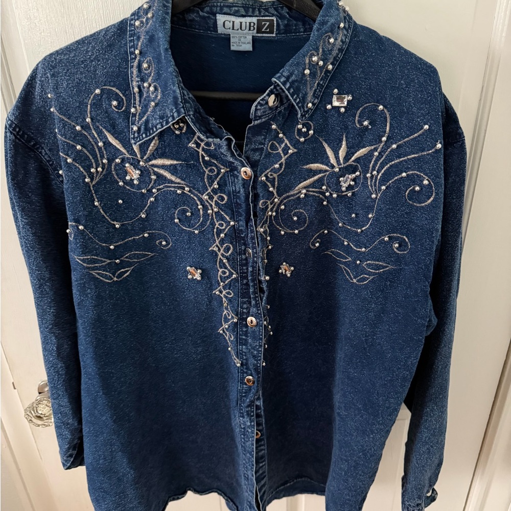 Embellished Blue Jean Jacket